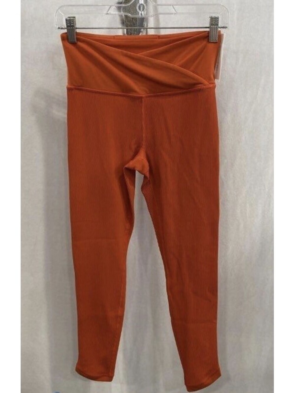 Athleta Women's Orange Active Ribbed Legging Size Small 7/8